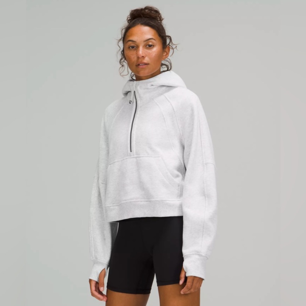 LULULEMON Scuba Oversized Half-Zip Hoodie Gray Women’s M/L (AS-NEW CONDITION)